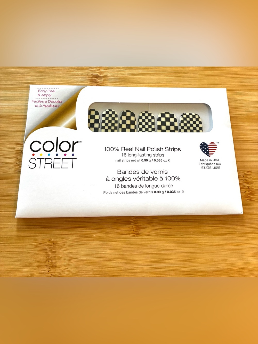 Color Street Black Checkerboard Nail Strips